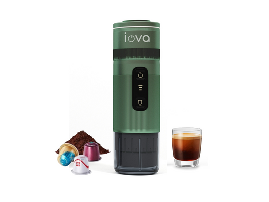 IOVA Portable coffee machine |  PRO Self Heating | Green